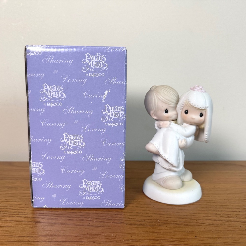 Precious Moments Bless You Two Wedding Figurine E9255 Enesco 1982 Jonathan David